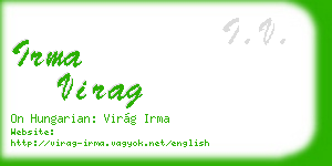 irma virag business card