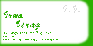 irma virag business card